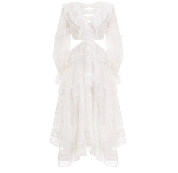 PRE-ORDER Sarah White Flowy Dress | On Point by T