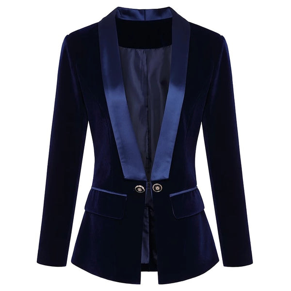 Velvet Tuxedo Blazer | On Point by T Fashion